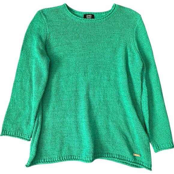 Jones New York Signature Women's Knit Sweater - Teal Green - Picture 1 of 6
